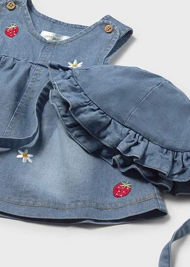 Vestito con cappello volant neonata