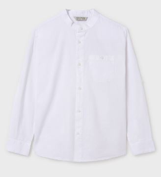 Camicia manica lunga colletto coreana ragazzo