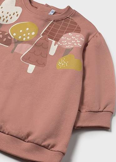 Vestito felpa grafica neonata