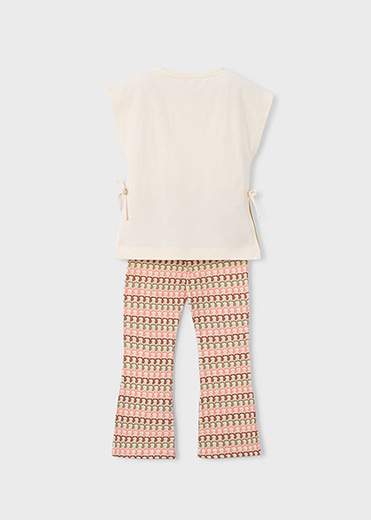 Completo leggings flare e maglietta bambina