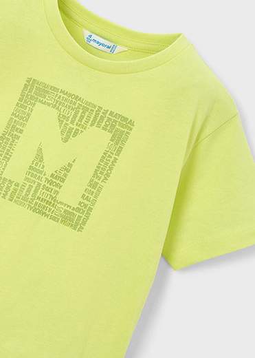 Maglietta basic lettera bambino