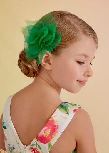 Fermaglio Fiore Organza Bambina Abel