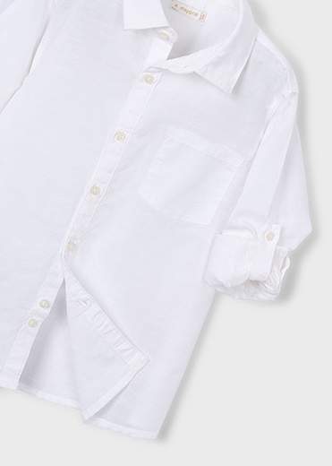 Camicia in lino manica lunga bambino