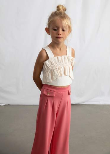 Top volant bambina