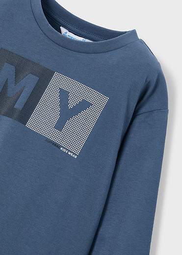 Maglietta lettere basica bambino