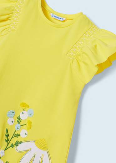 Vestito Volant e Applicazioni Bambina