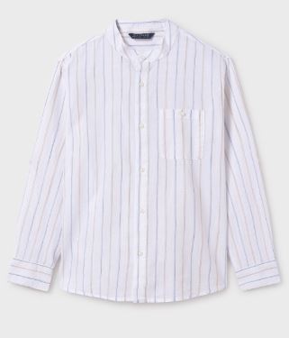 Camicia manica lunga colletto coreana ragazzo