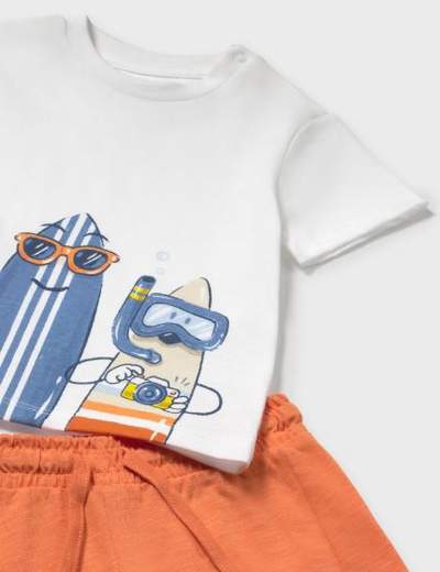 Completo pantaloncino e maglietta surf neonato