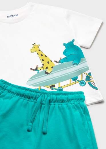 Completo in maglia bermuda e maglietta surf neonato