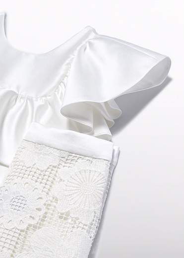 Completo Pantalone Culotte Guipur Ragazza
