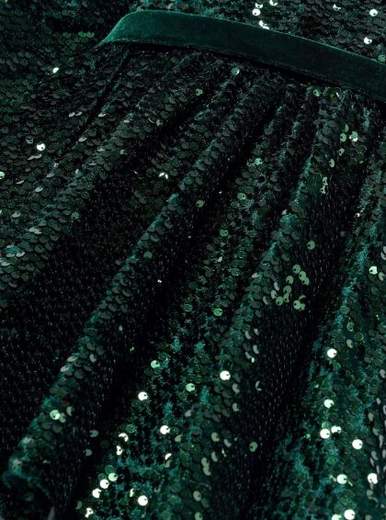 Abito lustrini velluto bambina