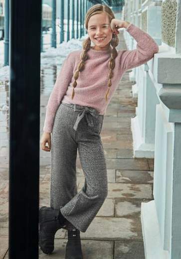 Pantalone jacquard ragazza