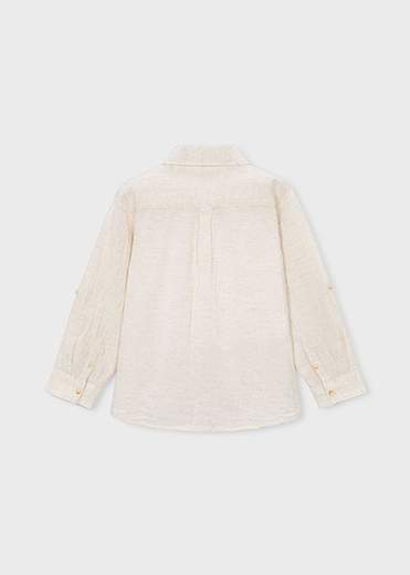 Camicia in lino manica lunga bambino