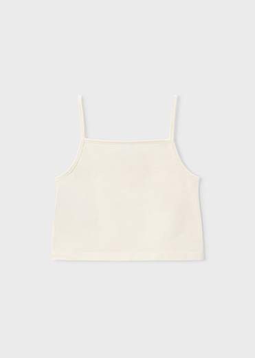 Maglietta manica corta 2 pezzi uncinetto bambina