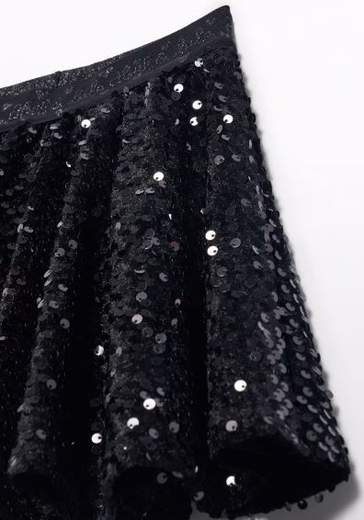 Gonna lustrini velluto bambina