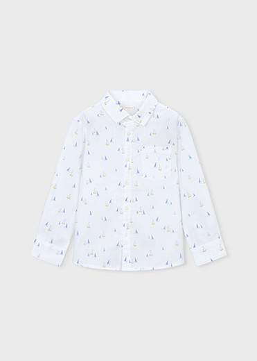 Camicia in lino manica lunga bambino