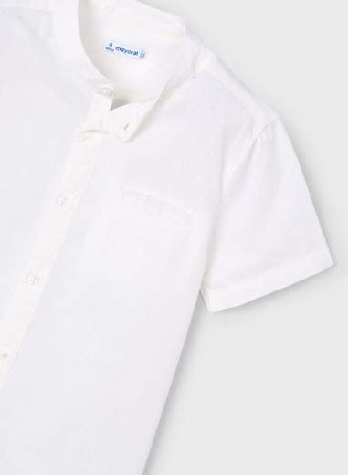 Camicia colletto coreana lino bambino