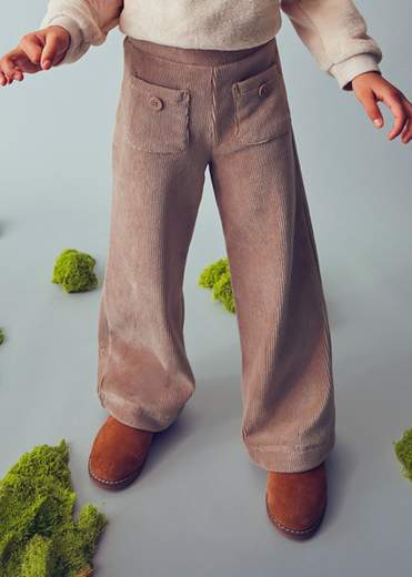Pantalone velluto a costine bambina
