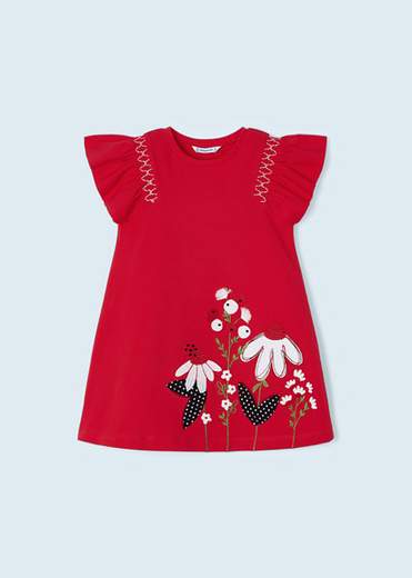 Vestito Volant e Applicazioni Bambina