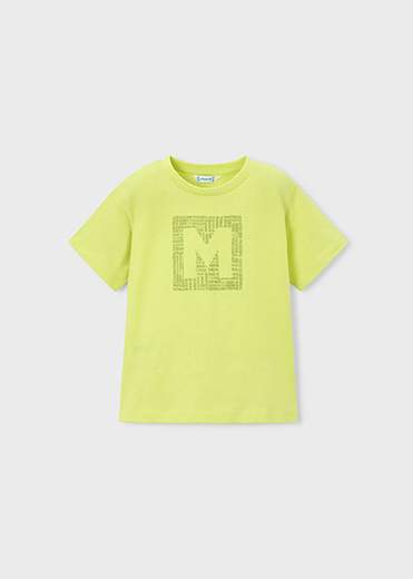 Maglietta basic lettera bambino