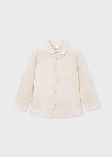 Camicia in lino manica lunga bambino