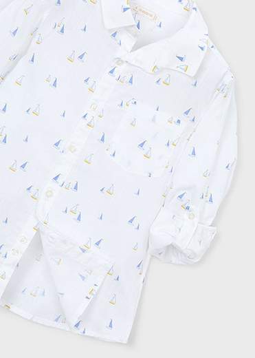 Camicia in lino manica lunga bambino