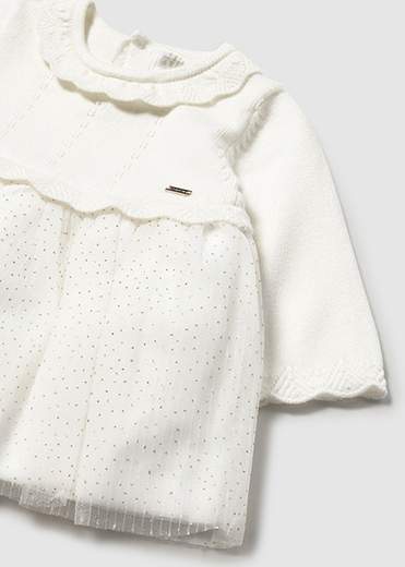 Vestito in maglia e tulle neonata