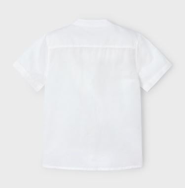 Camicia colletto coreana lino bambino