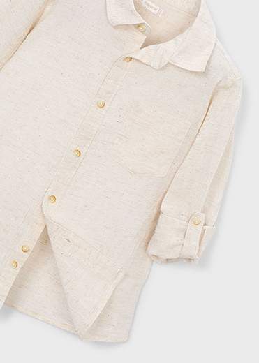 Camicia in lino manica lunga bambino