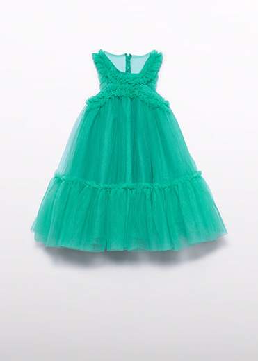 Abito Tulle Volant Bambina
