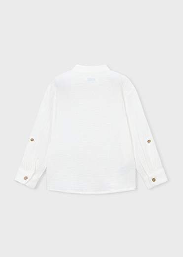 Camicia manica lunga colletto alla coreana bambino