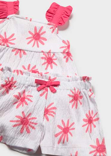 Completo pantaloncino e canottiera neonata