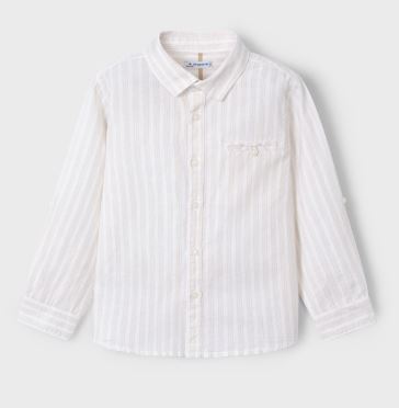 Camicia manica lunga lino bambino