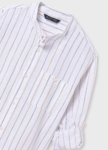 Camicia manica lunga colletto coreana ragazzo