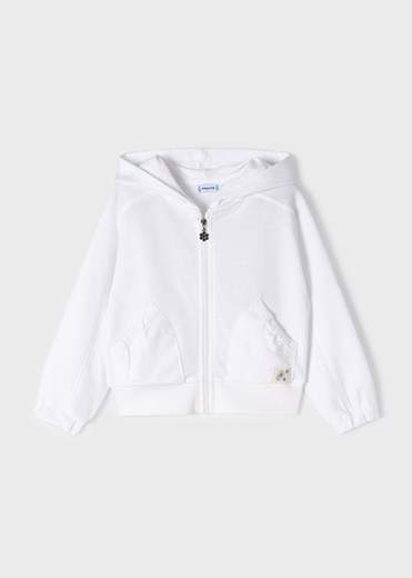Felpa zip e cappuccio Bambina